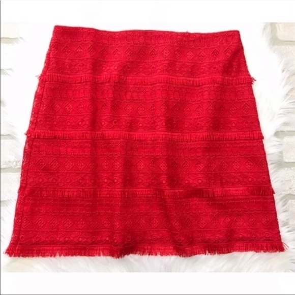 Nwt J. Crew Factory Lace Fringe Skirt - Picture 3 of 9